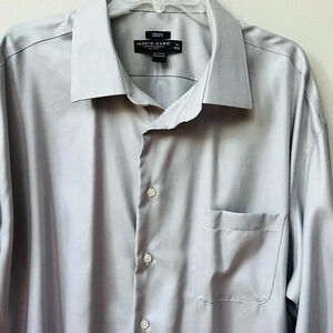 Pronto Uomo Classic Fit Non Iron Silver Gray Long Sleeve Dress Shirt 100% Cotton